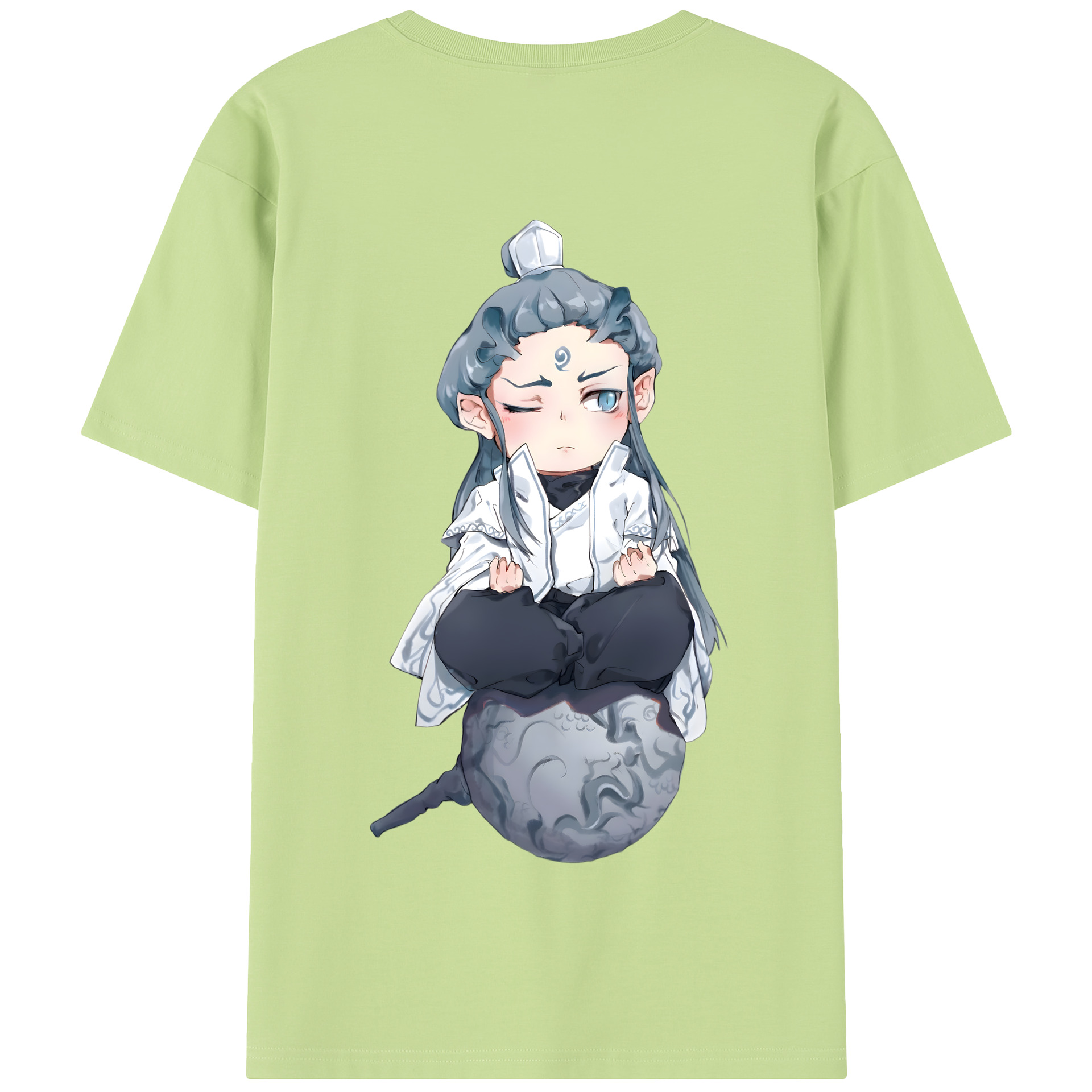 （画像用） Ne Zha 2 ナタ 魔童の大暴れ 綿100％半袖Tシャツ（背面プリント）